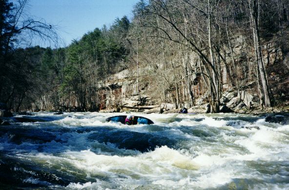 One of the initial eddy hop type rapids towards the top.