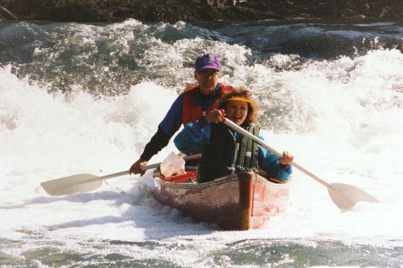 Murray and Kay Carroll looking good at the bottom of Powell Falls, 2.6', February 1993.